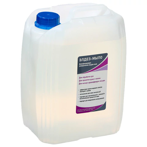 Мыло жидкое дезинфицирующее 5 л, ЭЛДЕЗ, ЭЛ-М-372 609563 ЧЕСТНЫЙ ЗНАК! - МСК «Форвард»