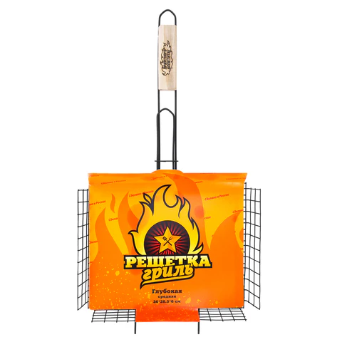 Решетка-гриль ГЛУБОКАЯ универсальная, размер 360х285 мм, глубина 60 мм, оксидированное покрытие, 101406, 701745 - МСК «Форвард»