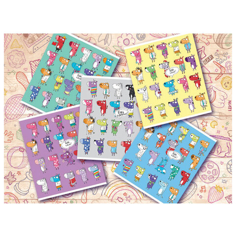 Тетрадь А5 48л. ПЗБМ скоба, клетка, конгрев, выборочный TWIN лак, Не как ВСЕ! (5 видов), 28688 404457