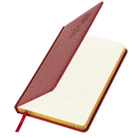 Ежедневник датированный 2026, А5, 138x213 мм, BRAUBERG "Comodo", под кожу, красный, 117048 - МСК «Форвард»