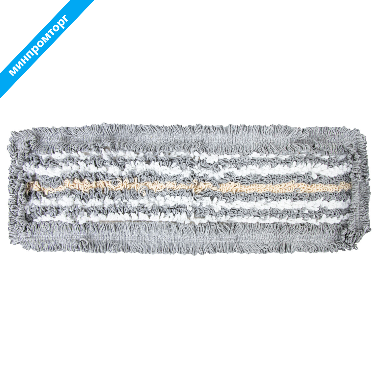 Насадка МОП плоская для швабры/держателя 50см, ТИП У/К, хлопок/мкфбр, СЕРАЯ, LAIMA EXPERT, 606630