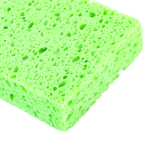 Губки для посуды 110х70х20 мм, ЦЕЛЛЮЛОЗНЫЕ, КОМПЛЕКТ 2 штуки, зеленые, LAIMA, 700257 - МСК «Форвард»