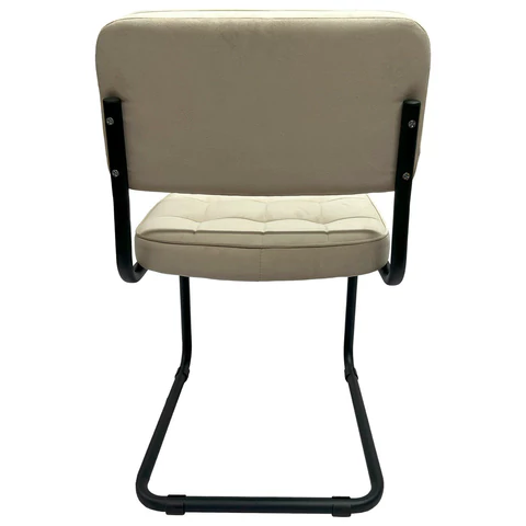 Стулья КОМПЛЕКТ 2 шт., COMFUR РС14М, черный каркас, велюр, бежевый, разобранные 533062 - МСК «Форвард»