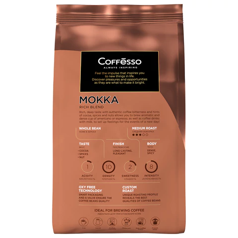 Кофе в зернах COFFESSO "Mokka", 1 кг, 102485 623411 - МСК «Форвард»