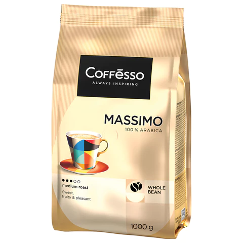 Кофе в зернах COFFESSO "Massimo" 100% арабика, 1 кг, 102488 623414 - МСК «Форвард»