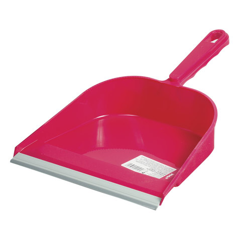 Совок для мусора, низкая рукоятка, резиновая кромка, ширина 23см, пластик, цвет ассорти, YORK, 61020 604567