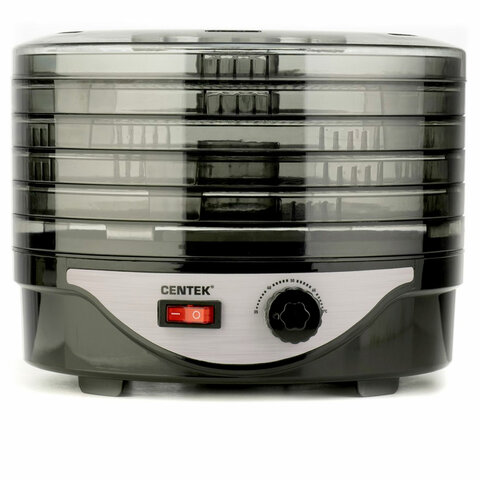 Сушилка для овощей CENTEK CT-1658, объём 4 л, 270 Вт, 5 поддонов, механическое управление, черная 457606 - МСК «Форвард»