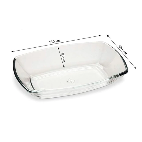 Блюдо, 120х180 мм, КОМПЛЕКТ 2 штуки, стекло, PASABAHCE "ТОКИО", фирменная подарочная упаковка, 54942 700565 - МСК «Форвард»