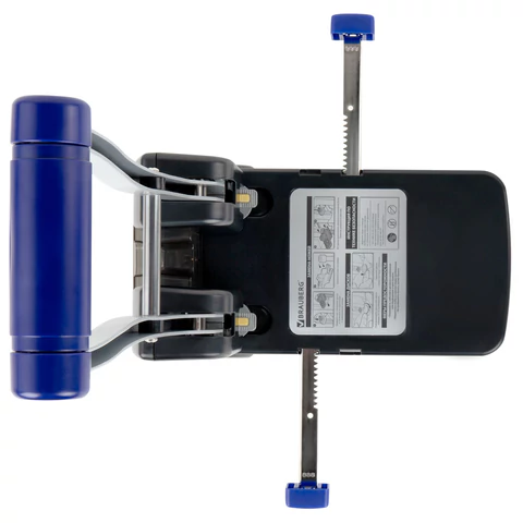 Дырокол металлический МОЩНЫЙ BRAUBERG "EXTRA Heavy duty", до 110 листов, черно-синий, 272721 - МСК «Форвард»