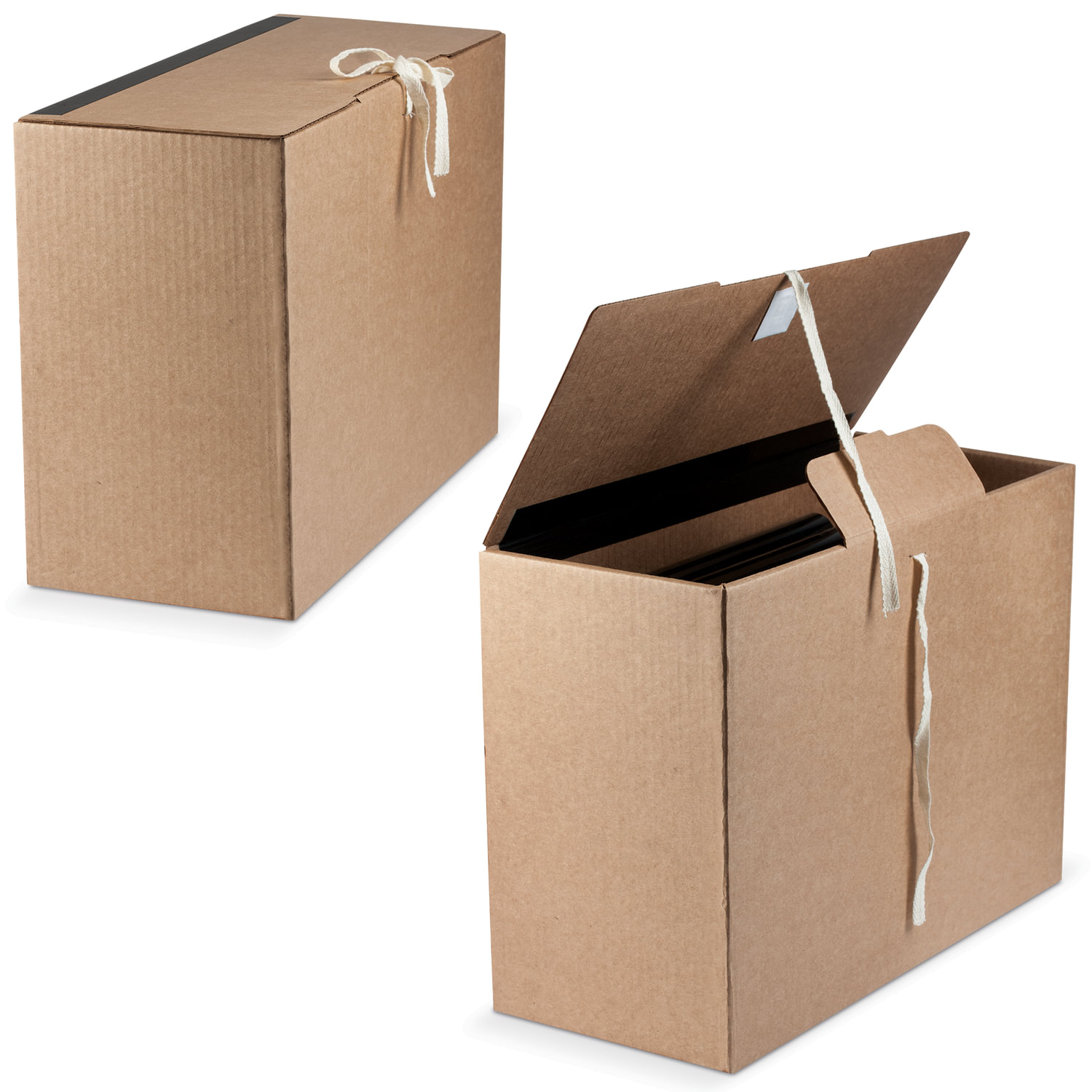 Короб архивный (380х280х170мм), 2 завязки, гофрокартон, до 1600 л, 126520