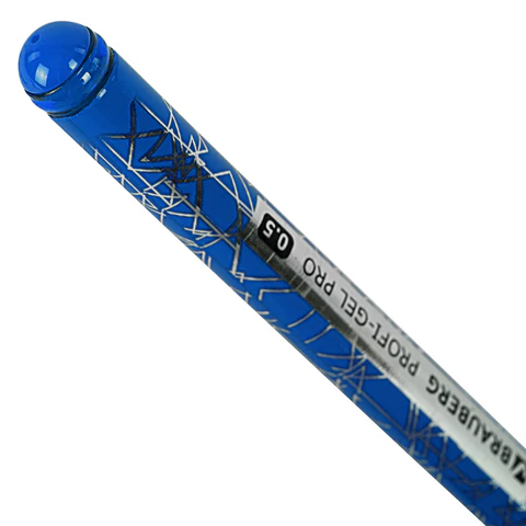 Ручка гелевая BRAUBERG "Profi-Gel PRO", СИНЯЯ, линия письма 0,4 мм, игольчатый наконечник 0,5 мм, печать на корпусе, 144125 - МСК «Форвард»