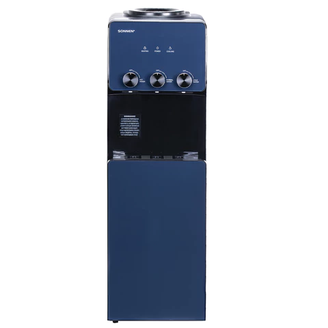 Кулер для воды SONNEN FSE-03RTi, напольный, НАГРЕВ/ОХЛАЖДЕНИЕ ЭЛЕКТРОННОЕ, шкафчик, 3 крана, титановый синий, 455746 - МСК «Форвард»
