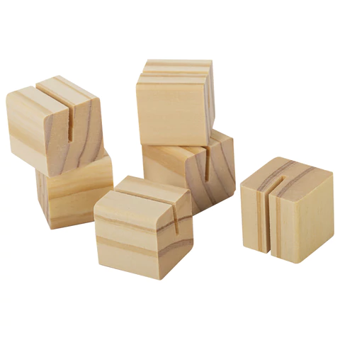 Ценникодержатель деревянный (ценники, реклама, фото) 3,5х3,5х3,5 см, КОМПЛЕКТ 6 шт., BRAUBERG, 291311 - МСК «Форвард»