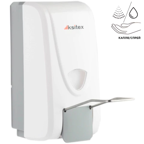 Дозатор локтевой для жидкого мыла и антисептика НАЛИВНОЙ, 1 л, белый, KSITEX, ES-1000 604431 - МСК «Форвард»