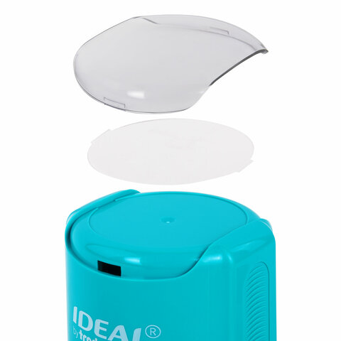 Оснастка для печатей оттиск D=42 мм, синий, TRODAT IDEAL 46042, корпус БИРЮЗОВЫЙ, крышка, подушка,198959 238377 - МСК «Форвард»