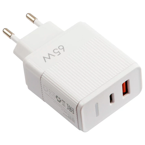 Зарядное устройство быстрое сетевое (220 В) USB QC3.0+Type-C PD 65 Вт, 3 А, RED LINE, УТ000033860 513967 - МСК «Форвард»