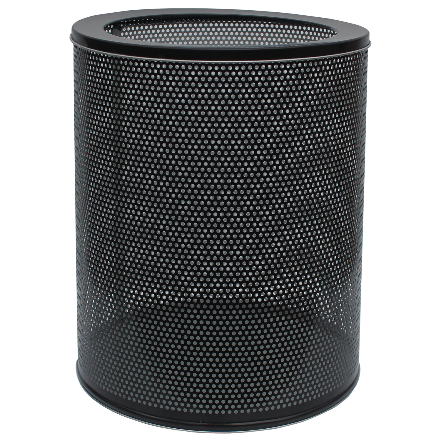 Корзина металлическая для мусора ТИТАН, 16л, перфорированная, черная, оцинк.сталь, ш/к 81120 415 237369