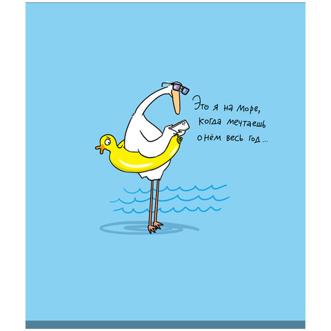 Тетрадь А5 48 л., ПЗБМ, скоба, клетка, матовая ламинация, брайль, "Гуси" (5 видов), 24321 405012 - МСК «Форвард»