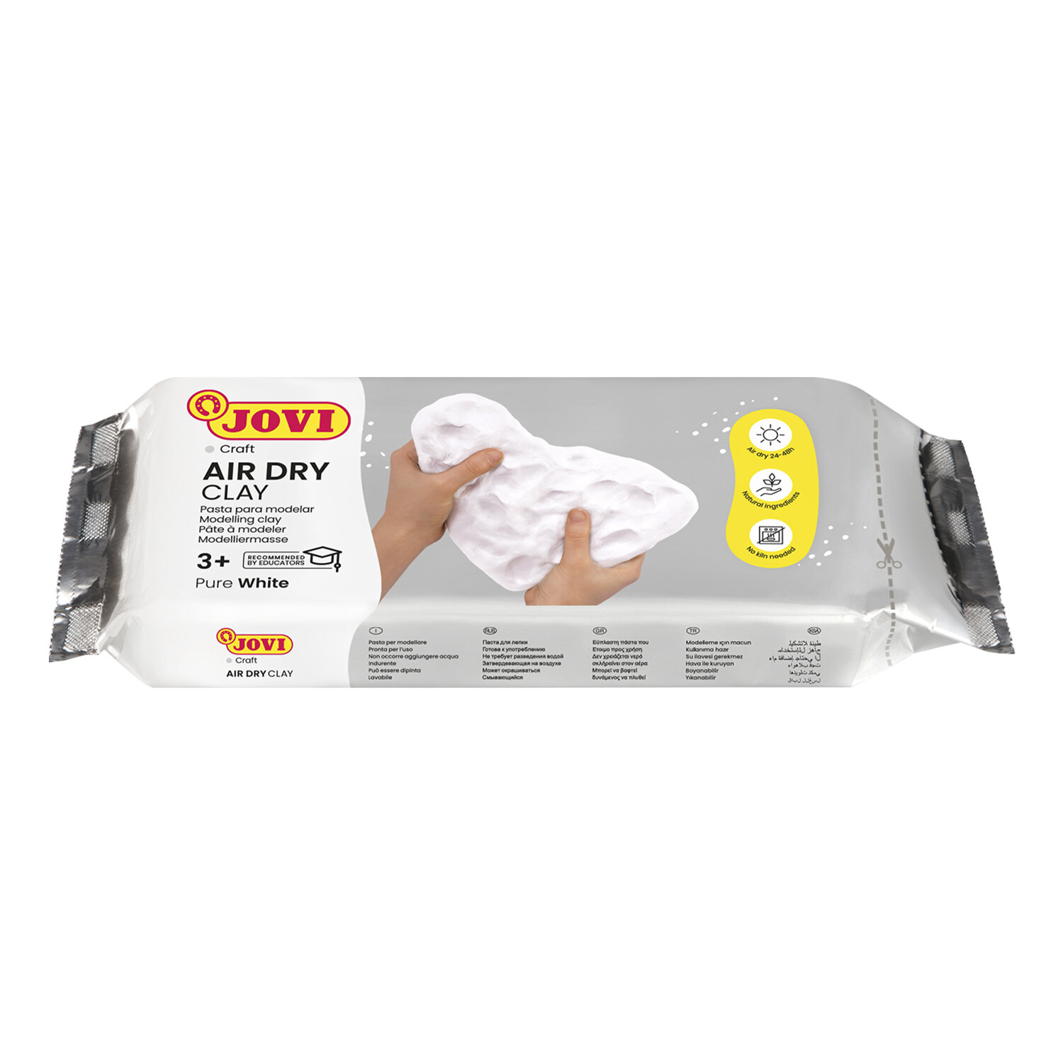 Паста (масса) для моделирования и лепки JOVI, отвердевающая, 500г, белая,85