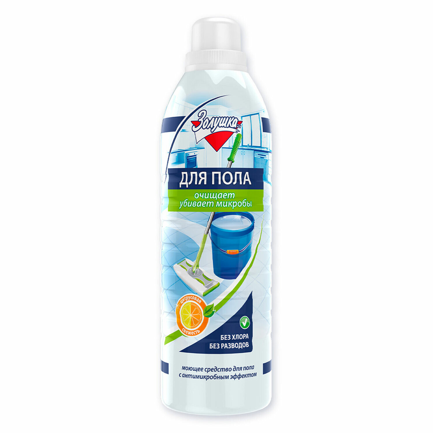 Средство для мытья пола 1л ЗОЛУШКА с дезинфицирующим эффектом,  М09-4 603652