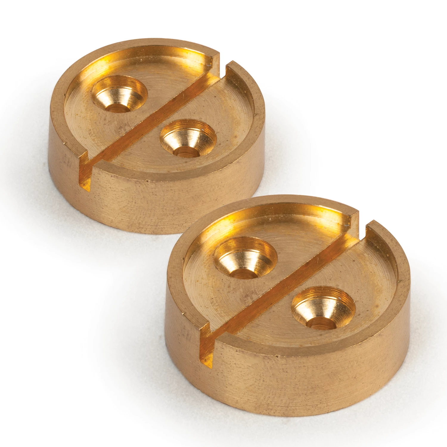 Опечатывающее устройство под нить/проволоку, плашка на 1 печать, КОМПЛЕКТ 2 шт., диам. 27 мм, латунь 601925