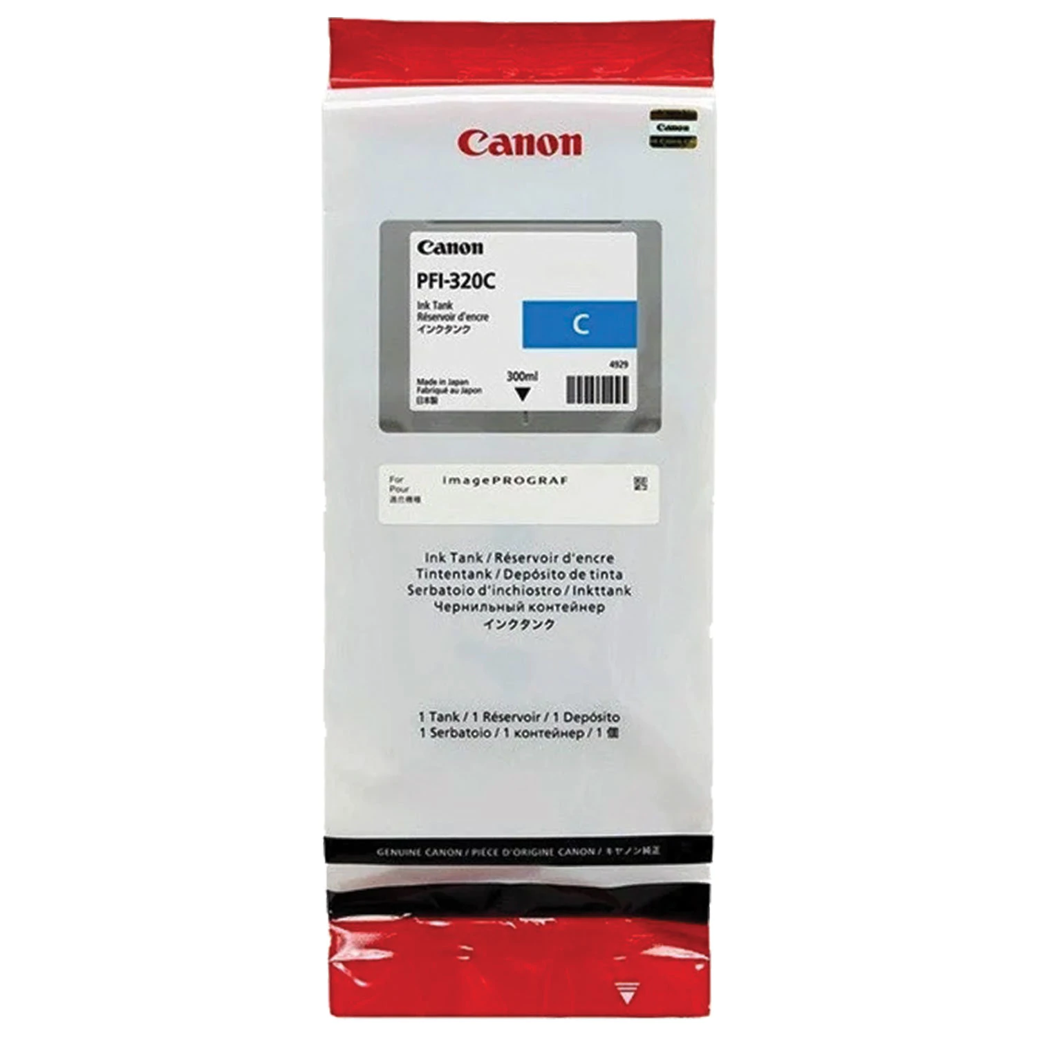 Картридж струйный CANON (PFI-320C) для imagePROGRAF TM-200/205/300/305, голубой, 300мл, ориг 2891C00 363499 под заказ 8 дней