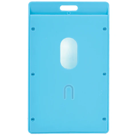 Бейдж вертикальный (90х54 мм) АССОРТИ, голубой, красный, салатовый, оранжевый, BRAUBERG ULTRA COLOR, 238821 - МСК «Форвард»