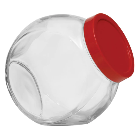 Банка для сыпучих продуктов, с красной крышкой, объем 2000 мл, стекло, PASABAHCE "БЕЛЛА", 80002СЛ1 700563 - МСК «Форвард»