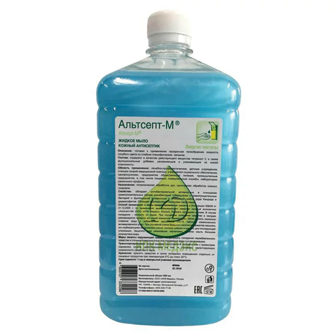 Мыло жидкое дезинфицирующее 1 л, АЛЬТСЕПТ М, крышка 606486 ЧЕСТНЫЙ ЗНАК! минпромторг - МСК «Форвард»