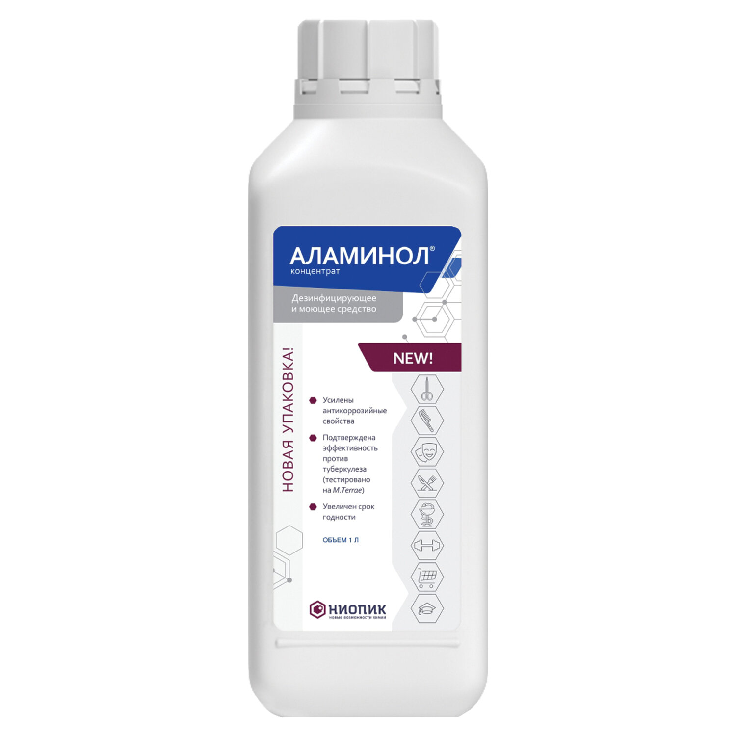Средство дезинфицирующее 1л АЛАМИНОЛ, концентрат, 601594 ЧЕСТНЫЙ ЗНАК!