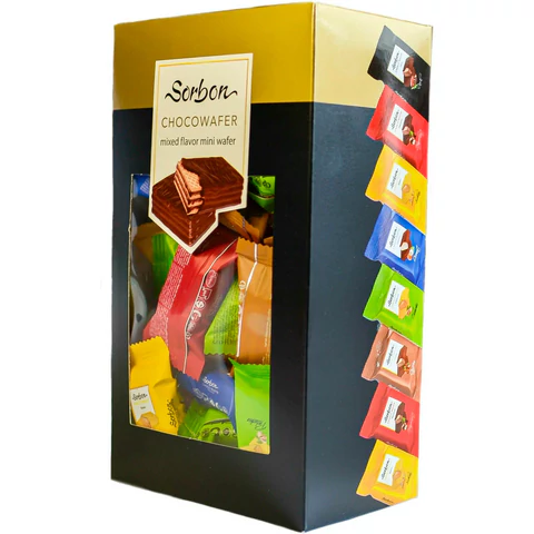 Конфеты мини-вафли в индивидуальной упаковке SORBON "Ассорти Радуга", 300 г 624282 - МСК «Форвард»