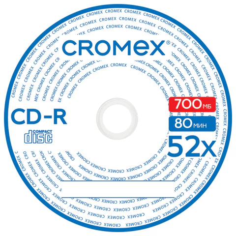 Диск CD-R CROMEX (КРОМЕКС), 700 Mb, 52x, Cake Box (упаковка на шпиле), КОМПЛЕКТ 25 шт., 513776 - МСК «Форвард»