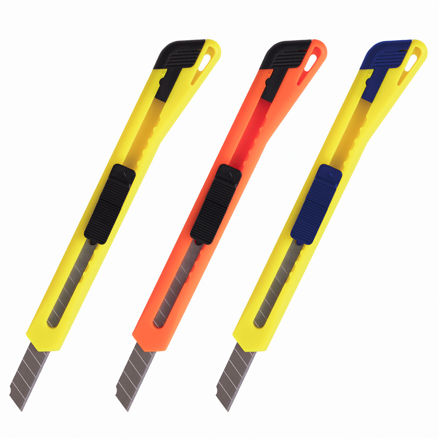 Нож канцелярский  9 мм BRAUBERG "Classic", фиксатор, корпус ассорти, упаковка с европодвесом, 230914