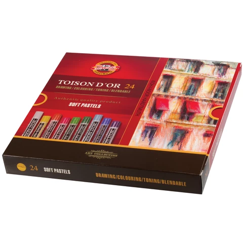 Пастель мягкая художественная KOH-I-NOOR "Toison D'or", 24 цв., круглое сечение, 8514024005KS 181047