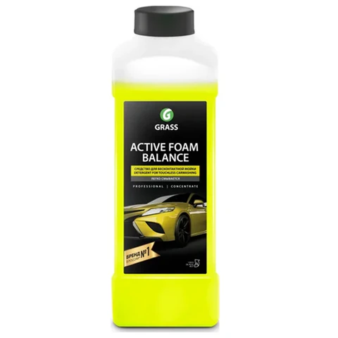 Автошампунь c активной пеной 1 л, GRASS ACTIVE FOAM BALANCE, легкосмываемый, концентрат, 110513 703794 ЧЕСТНЫЙ ЗНАК - МСК «Форвард»