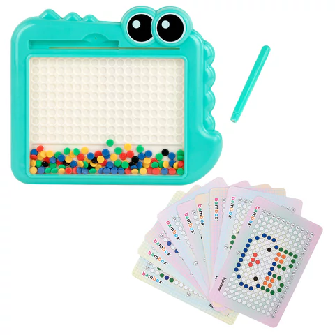 Мозаика магнитная развивающая для детей "Крокодил", стилус, 101 магнит, 10 карточек, BAMBOX (БАМБОКС), 665890 - МСК «Форвард»