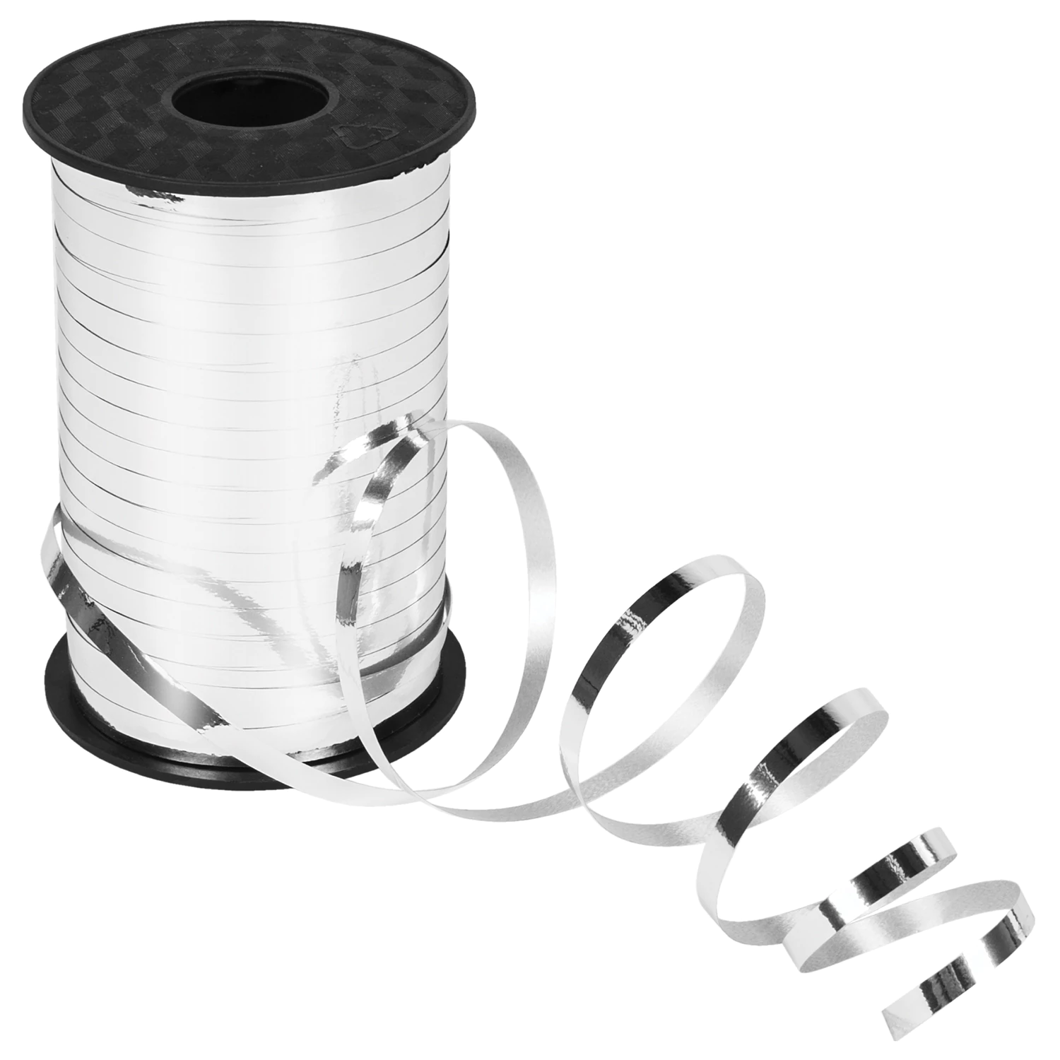 Лента упаковочная декоративная для шаров и подарков металлик 5мм*250м серебро, ЗОЛОТАЯ СКАЗКА 591816