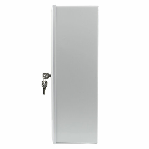 Шкафчик-аптечка металлический, навесной, внутренние перегородки, ключевой замок, 400x360x140 мм  290334 - МСК «Форвард»