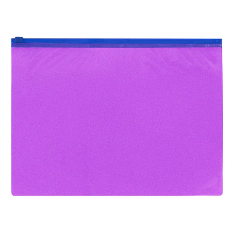 Папка-конверт на молнии А4 (230х333 мм), ПВХ, цвет ассорти с блестками, 0,15 мм, STAFF, 274079 - МСК «Форвард»