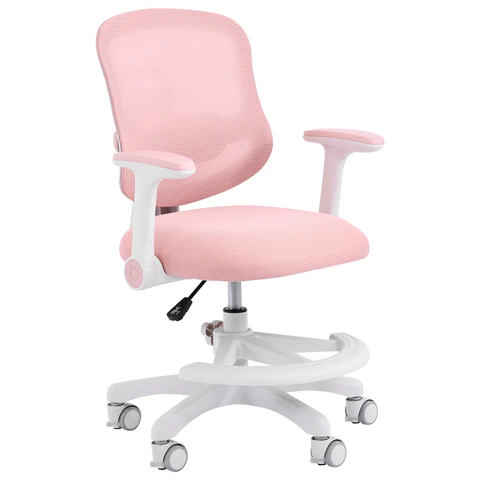 Кресло детское с подставкой для ног BRABIX KIDS "MG-215", сетка/ткань TW, розовое, 533311 под заказ 8 дней