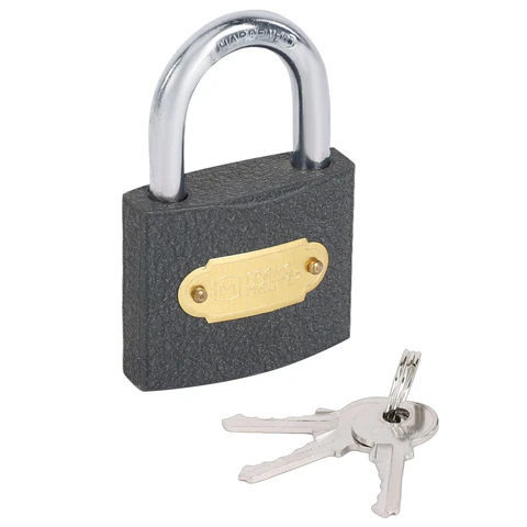 Замок навесной чугунный "Стандарт", ширина 50 мм, английский, 3 ключа, ГРАНДМАСТЕР, 671292 - МСК «Форвард»