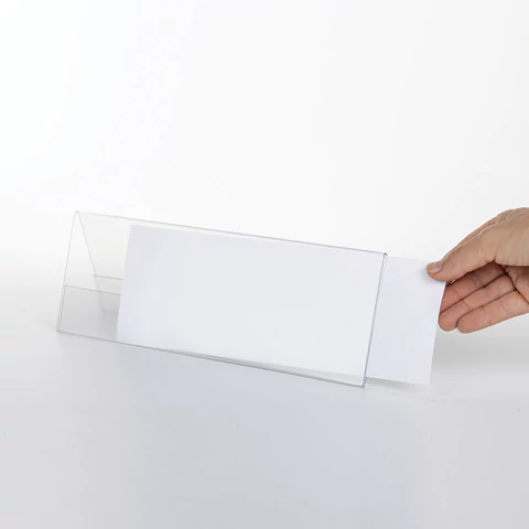 Подставка настольная для презентаций информационная 300х100 мм (домик) двусторонняя, в защитной пленке, BRAUBERG, 291251 - МСК «Форвард»