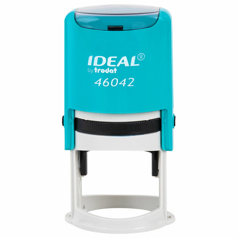 Оснастка для печатей оттиск D=42 мм, синий, TRODAT IDEAL 46042, корпус БИРЮЗОВЫЙ, крышка, подушка,198959 238377 - МСК «Форвард»