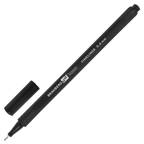 Ручки капиллярные (линеры), 24 ЦВЕТА, BRAUBERG ART "Classic", трехгранные, металлический наконечник, линия письма 0,4 мм, 144148 - МСК «Форвард»