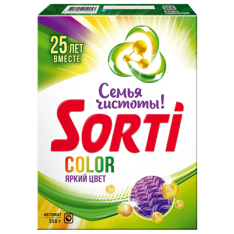 Стиральный порошок-автомат 350 г, SORTI (Сорти) "Color", 8570-3 602061 - МСК «Форвард»