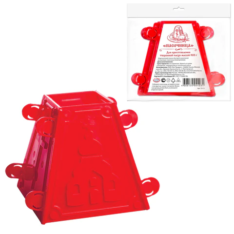 Пасочница пасхальная для приготовления творожной пасхи 900 г, с рецептом, пластик, 36312 592679 - МСК «Форвард»