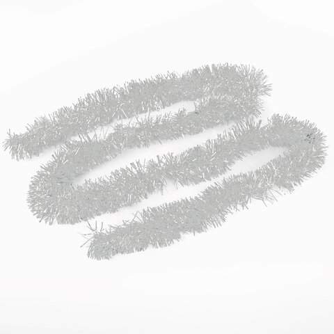 Мишура КОМПЛЕКТ 3 штуки, диаметр 100 мм, длина 2 м, белая, 592218 - МСК «Форвард»