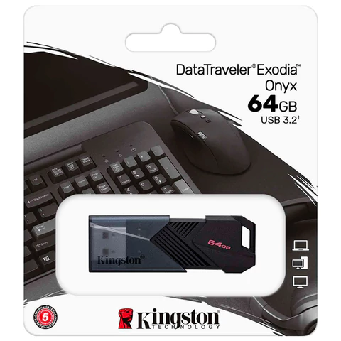 Флеш-диск 64 GB KINGSTON DataTraveler Exodia Onyx, разъем USB 3.2, черный, DTXON/64GB 514067 - МСК «Форвард»