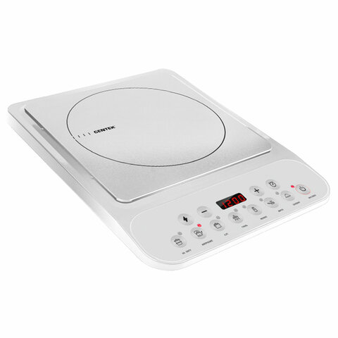 Настольная индукционная плита CENTEK CT-1517, 2000 Вт, 7 программ, электронное управление, белая, CT-1517 White 457587 - МСК «Форвард»