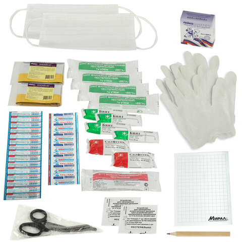 Аптечка первой помощи работникам, по приказу №262н, МИРАЛ, пластиковый кейс, АРПФ-Н 631417 - МСК «Форвард»